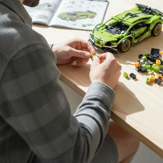 🏎️ RC SpeedCar– Auto na Daljinsko + Set za Sklapanje od Kockica (3 u 1 zabava!)