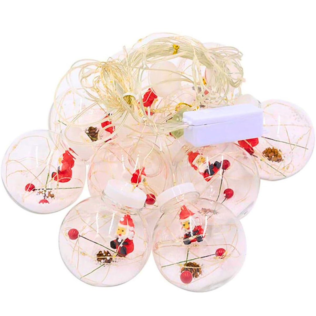 🎄 LED Svetleće Kugle 3m – Topla Praznična Dekoracija za Dom