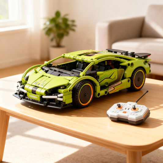 🏎️ RC SpeedCar– Auto na Daljinsko + Set za Sklapanje od Kockica (3 u 1 zabava!)