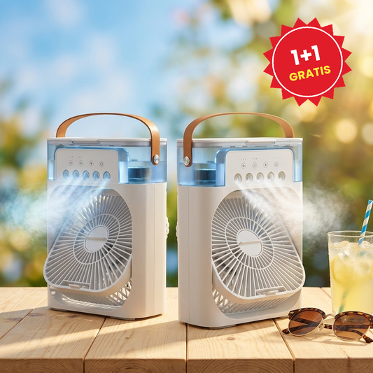 AirCool Mini Klima 1+1 GRATIS – Ventilator, Vodena Magla i LED Lampa